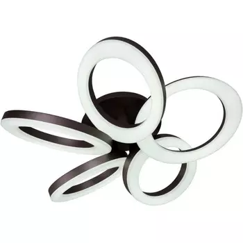 Люстра потолочная Nefler 5xLED 60Вт, размер 60x60x15 см, цвет коричневый