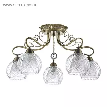 Люстра потолочная Nella 5x40W E14, бронза 60x60x31 см