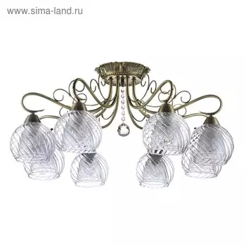 Люстра потолочная Nella 8x40W E14 бронза 72,5x72,5x31см