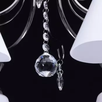 Люстра потолочная "Нежность" 6x60W E14 никель 54x54x29см