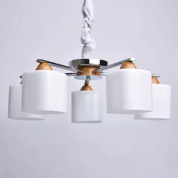 Люстра потолочная «Николь», 5x60W E27, хром 56x56x20 см