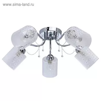 Люстра потолочная "Олимпия" 5x40W E14 хром 62x62x20см