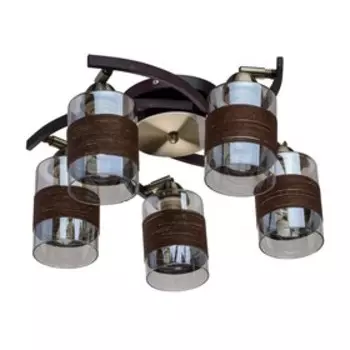 Люстра потолочная "Олимпия" 5x60W E14 коричневый 60x60x19,5см