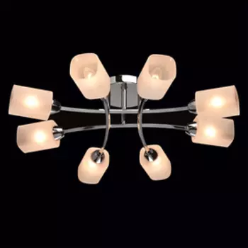 Люстра потолочная «Олимпия», 8x60W E14, хром 68x68x16 см