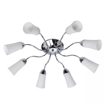 Люстра потолочная "Олимпия" 8x60W E14 хром 68x68x16см