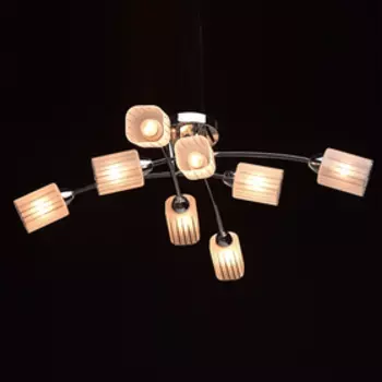 Люстра потолочная "Олимпия" 8x60W E14 хром 84x84x20см