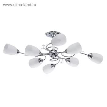 Люстра потолочная «Олимпия», 8x60W E14, хром 90x90x26 см