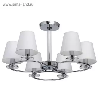 Люстра потолочная "Онтарио" 6x40W E14 хром 64x64x34см