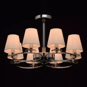 Люстра потолочная "Онтарио" 8x40W E14 хром 67x67x39см