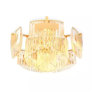 Люстра потолочная с хрусталём Ambrella light, Traditional, TR5093, E14, цвет золото
