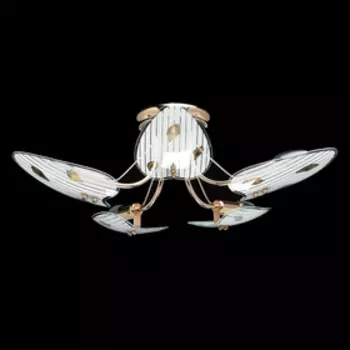 Люстра потолочная "Сабрина" 5x60W E14 золото 55x55x20см