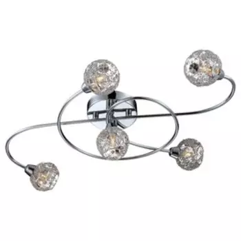 Люстра потолочная SIENNA 5x33Вт G9 хром 56x39x15см