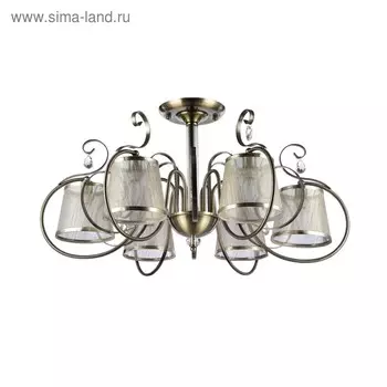 Люстра потолочная Simone 6x40W E14 бронза 80x80x40,9см