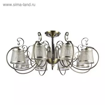 Люстра потолочная Simone 8x40W E14 бронза 99,9x99,9x42,6см