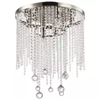 Люстра потолочная Smira 8xE14 40Вт, размер 40x40x42,5 см, цвет никель