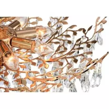 Люстра потолочная Sofia 8xE14 40Вт, размер 60x60x25 см, цвет золото