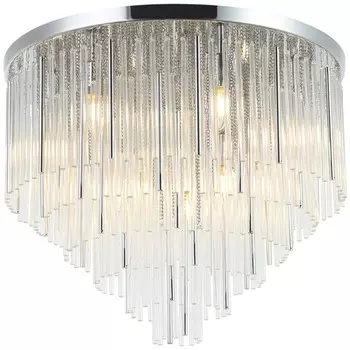 Люстра потолочная Style rain 9xE14 40Вт, размер 60x60x48 см, цвет хром