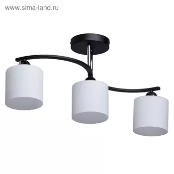 Люстра потолочная "Тетро" 3x60W E27 чёрный 61x16x27см