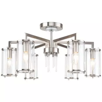 Люстра потолочная Vase 6xЕ14 40Вт, размер 64x64x33,5 см, цвет никель