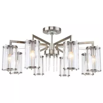 Светильник потолочный Stilfort 1046/11/08PT Vase, 8х40Вт, Е14, 750х750х335 мм, цвет никель