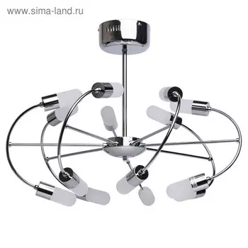 Люстра потолочная "Вега" 14x3W LED хром 64x64x46см