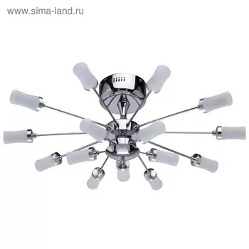 Люстра потолочная "Вега" 15x3W LED хром 72x72x26см