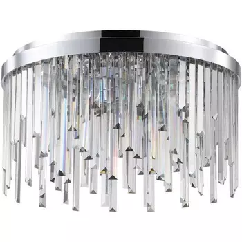 Люстра потолочная Venecia 8xЕ14 40Вт, размер 60x60x34 см, цвет хром