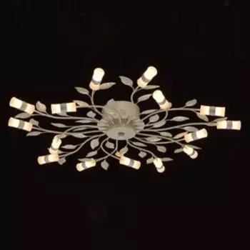 Люстра потолочная "Верона" 45W LED белый, золотой 80x80x11см