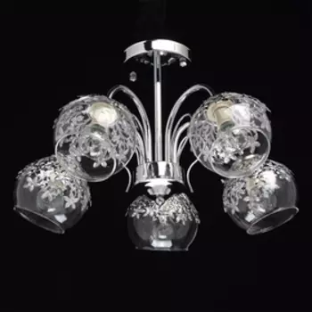 Люстра потолочная "Вита" 5x60W E14 хром 52x52x28см