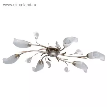 Люстра потолочная "Восторг" 6x60W E14 серебро 97x97x14см