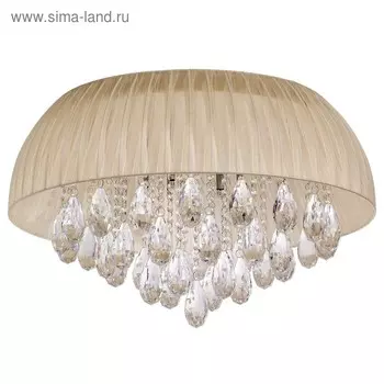 Люстра потолочная "Жаклин" 17x20W G4+LED хром 65x65x35см
