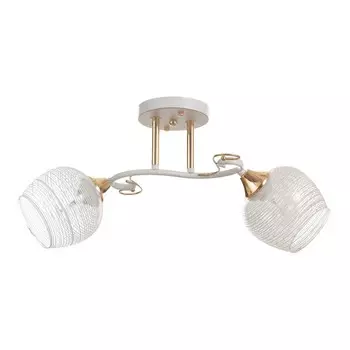 Люстра потолочная «Жаклин», 2хE27 40 Вт, белый/золото