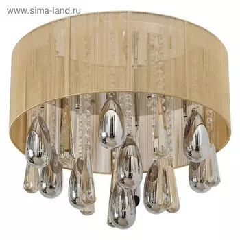 Люстра потолочная "Жаклин" 9x20W G4 хром 53x53x46см