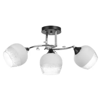 Люстра потолочная «Зои», 3хE27 40 Вт, хром/черный