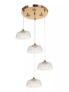 Люстра потолочный BayerLux Tanja, 28 Вт, LEd, 4000-6000К, золото, 634142 см