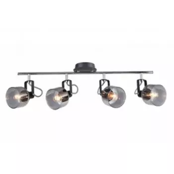 Люстра «Приор», 40Вт, Е14, цвет чёрный, хром