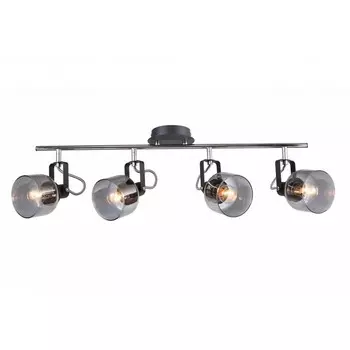 Люстра «Приор», 40Вт, Е14, цвет чёрный, хром