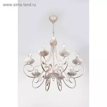 Люстра Provence, 8x40Вт E14, цвет белый