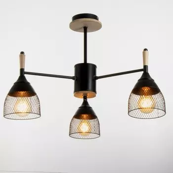 Люстра Светогор "Путь" 3х60Вт Е27 черный 59,5х59,5х38,5см