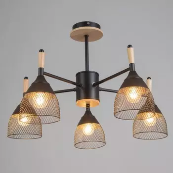 Люстра "Путь" 5х60Вт Е27 черный 59,5х59,5х38,5см