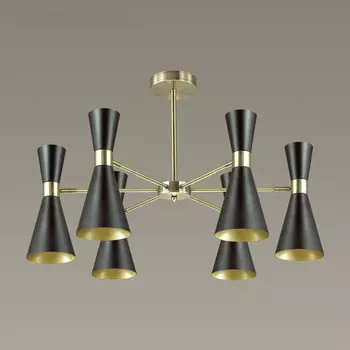 Люстра QUINN 6x60Вт E14, бронза, чёрный 75x75x44,5 см