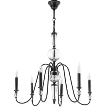 Люстра Ragno, 6x40Вт E14, цвет чёрный