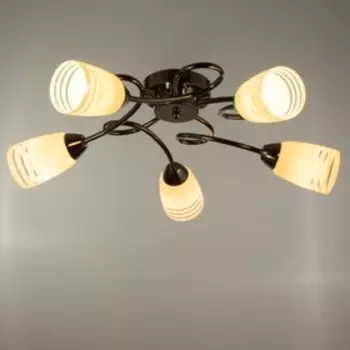 Люстра "Раиса" 5х60Вт Е27 хром 60х60х14см