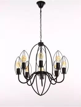 Люстра потолочная BayerLux «Ракета», 840 Вт, Е14, черный, 454588(128)см