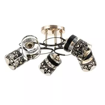 Люстра «Рейна» 5хЕ27 40 Вт черный 606027 см BayerLux