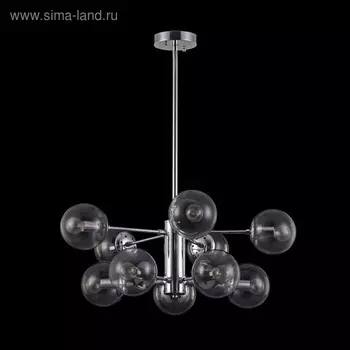 Люстра Richard 10x60Вт E14 хром 66x66x27см