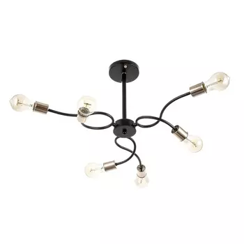 Люстра «Рипли» 6хЕ27 40 Вт черно-золотой 555540 см