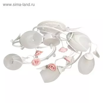 Люстра "Роса", 5x60Вт E27, белый