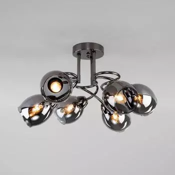 Люстра Roselyn, 6x40Вт E14, цвет чёрный