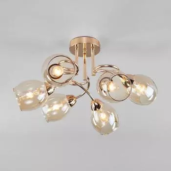 Люстра Roselyn, 6x40Вт E14, цвет золото